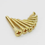 Solid brass self tapping screw wood