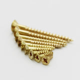 Solid brass self tapping screw wood