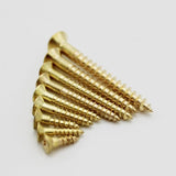 Solid brass self tapping screw wood