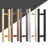 Glass door handles Stainless steel